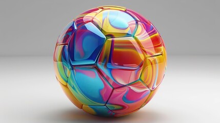 Naklejka premium soccer colourful. isolate on background