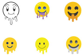 Melting face social media Emoji icon for  your project