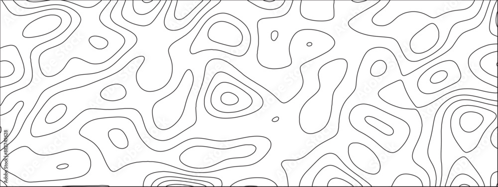 Poster mountain topographic contour in lines and contours. retro topography map. white geographic contour m