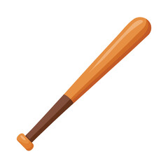Illustration wooden baseball bat Isolated