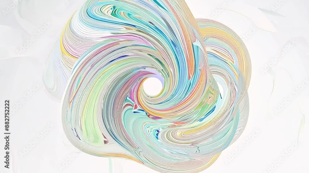 Poster abstract colorful swirl generative ai