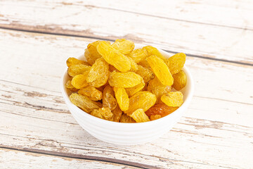 Yellow raisin - dry grape berries