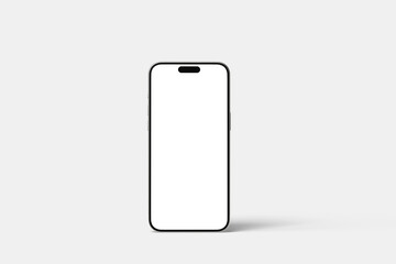 Smartphone mockup front view angle blank