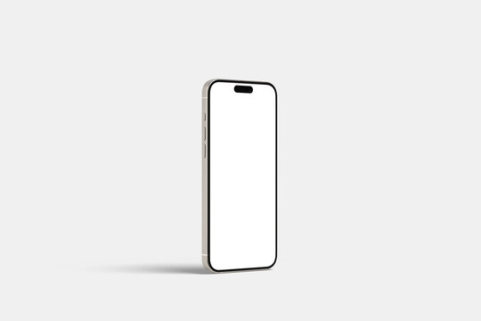 Smartphone mockup side view angle blank	