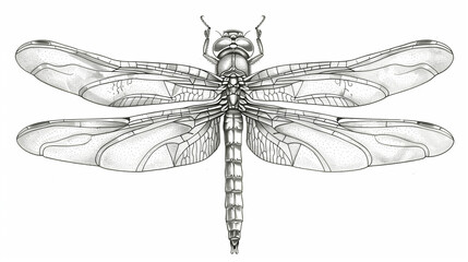 dragonfly on a white background