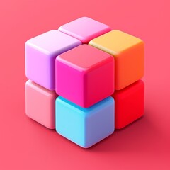 Fototapeta premium A minimalist 3D icon symbolizing planning, with clean lines and simple shapes conveying the idea of organization and preparation.