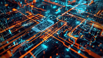 Fototapeta premium Abstract Digital Circuitry Background