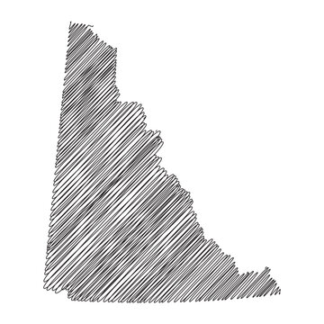 recommend clip art: Yukon Territories Canada thread map line vector illustration
