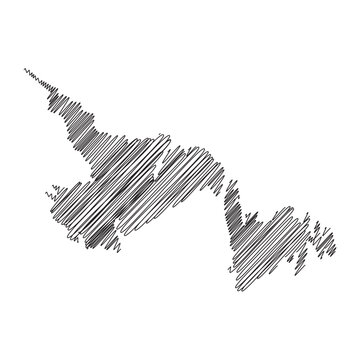 recommend clip art: Newfoundland and Labrador Provinces Canada thread map line vector illustration
