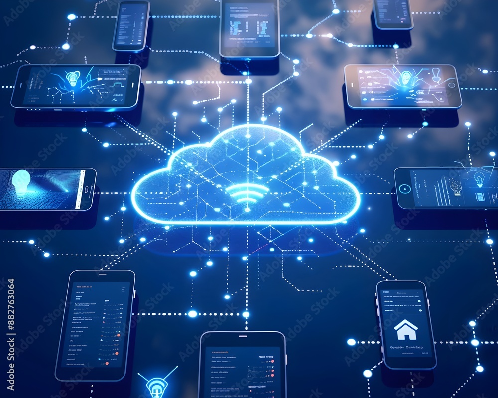 Poster Digital Cloud Computing Connecting Multiple Devices for Seamless Communication and