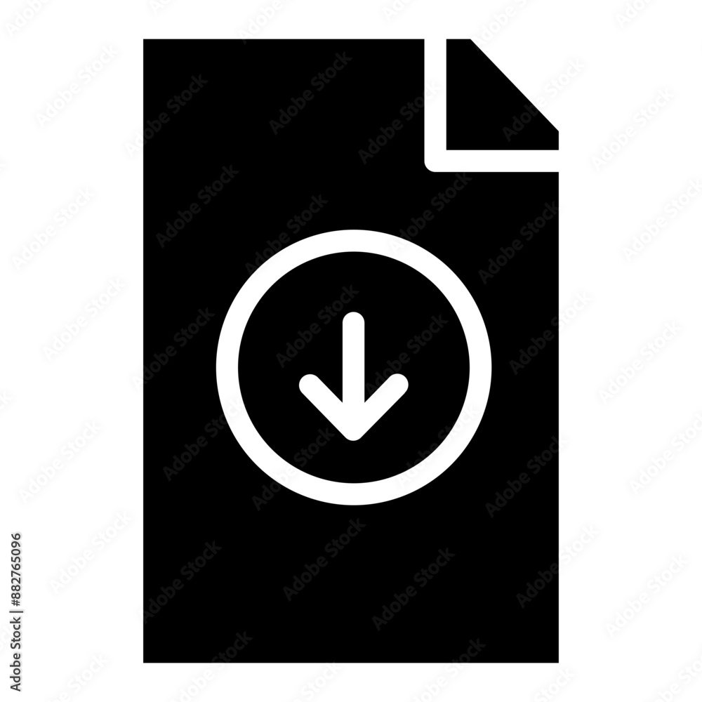 Poster education file download glyph icon