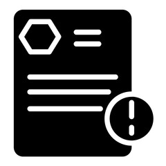 File Exam Quiz Glyph Icon