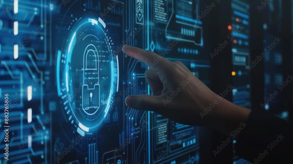 Poster Futuristic Access Granted Authentication Interface
