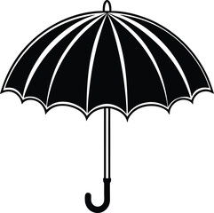 Umbrella silhouette vector illustration design