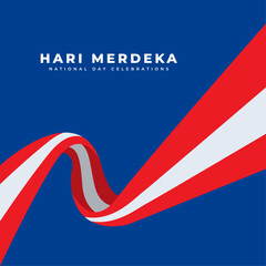 Obraz premium Malaysia Merdeka flag element. Ribbon flags of Malaysia. 