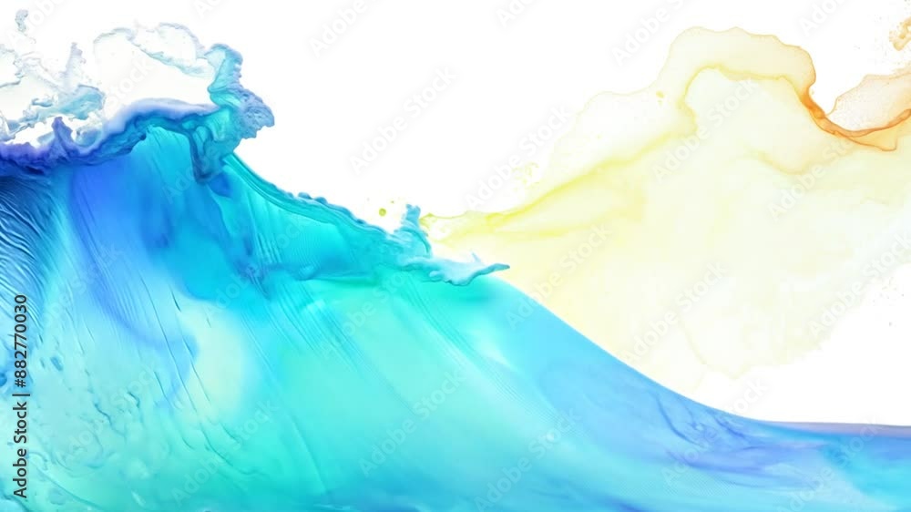 Poster abstract summer wave generative ai