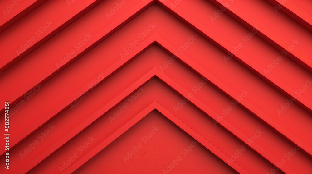 Poster vibrant geometric abstract background with red chevron patterns creating a modern and dynamic visual