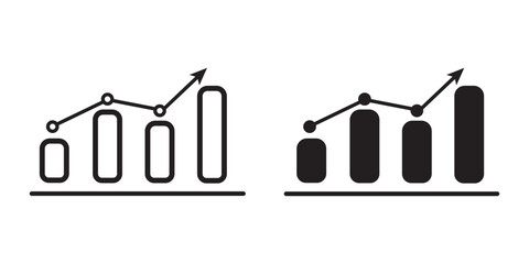 graph chart icon. bar graph. illustration on a transparent background