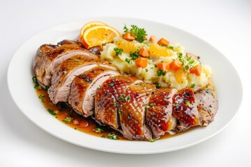 Exquisite Duck a l'Orange with Duck Broth and a Touch of Grand Marnier