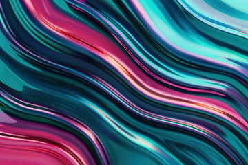 Colorful abstract wavy background in vibrant teal, pink, and purple hues. Perfect for creative design projects, wallpapers, and artistic presentations.