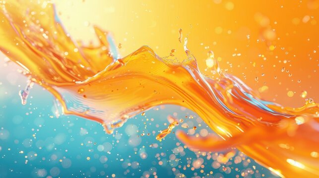Energetic Back to School with bright cerulean & tangerine sparkling effects & fluid patterns reflecting celebratory spirit background - Powered by Adobe