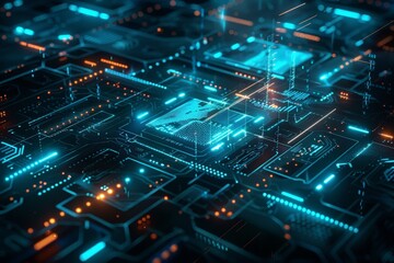 Fototapeta premium Abstract Digital Circuitry Design