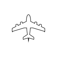 Aircraft icon vector. Plane illustration sign. Airplane symbol. Travel logo.