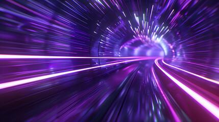 Obraz premium abstract speed motion tunnel background with rays, hyperspace