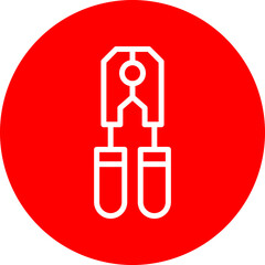 Crimping Vector Line White Circle Red