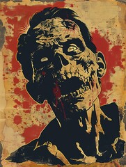 Vintage classic zombie movie poster.