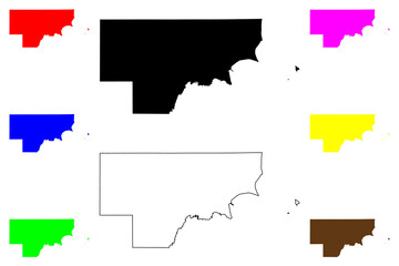 Arenac County, Michigan (U.S. county, United States of America, USA, U.S., US) map vector illustration, scribble sketch Arenac map