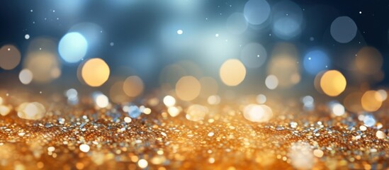 Glittering Festive Background with Bokeh Lights