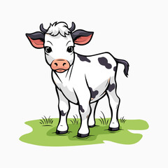 Cute little calf vector illustration 