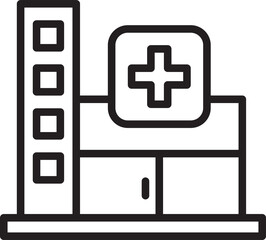 Obraz premium Hospital Building Icon
