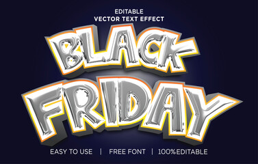 Black Friday 3d text effect.