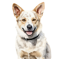 Illustration of Australian Cattle Dog in a white background. 
