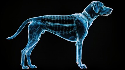 medical illustrations dog x ray