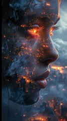 Abstract portrait of a woman