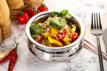 Dietary vegetarian quinoa with vegetables