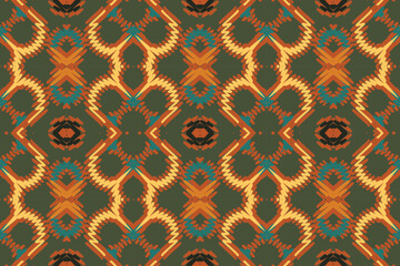 Abstract Ikat Art Seamless Pattern Folk Embroidery Aztec Geometric Art, Geometric Ethnic, African Ikat Paisley Embroidery. Navajo, Seamless Pattern