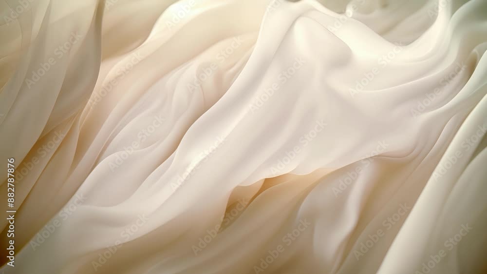 Poster strands of silk flutter and twist in every direction as if attempting to escape the grasp of the win