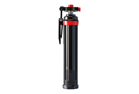 Photo of bicycle air pump isolated on transparent background