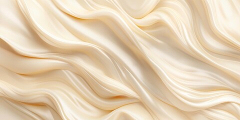 Obraz premium Elegant ivory fabric waves creating smooth flowing texture concept, background