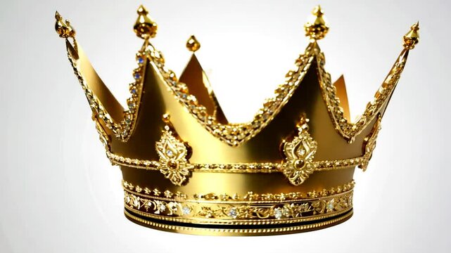 Golden Crown Vector Illustration Generative AI