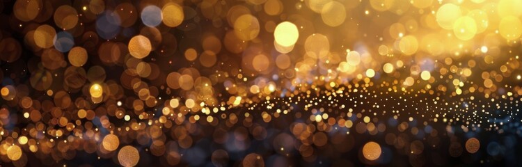 Obraz premium Abstract Golden Lights Blurred Background