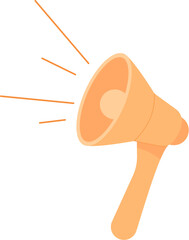Loudspeaker icon, megaphone symbol to show up support or holding at a strike, person parade with revolution speaker, human hold protest device, people holds demonstration board,