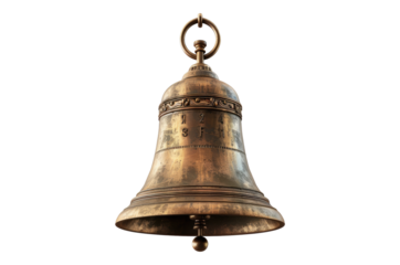 Photo of bell isolated on transparent background