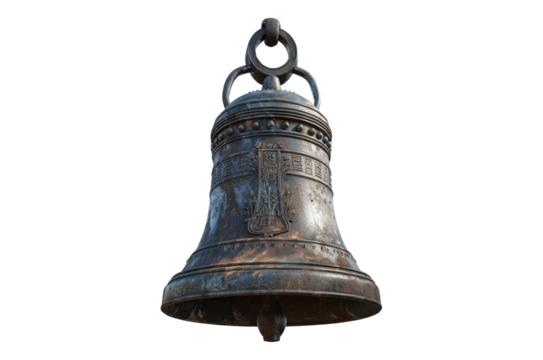 Photo of bell isolated on transparent background