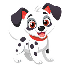 Energetic Dalmatian Puppy Mascot © Masco