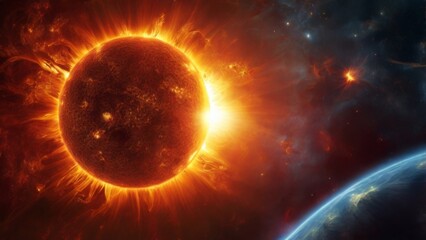 Fototapeta premium Sun in space 